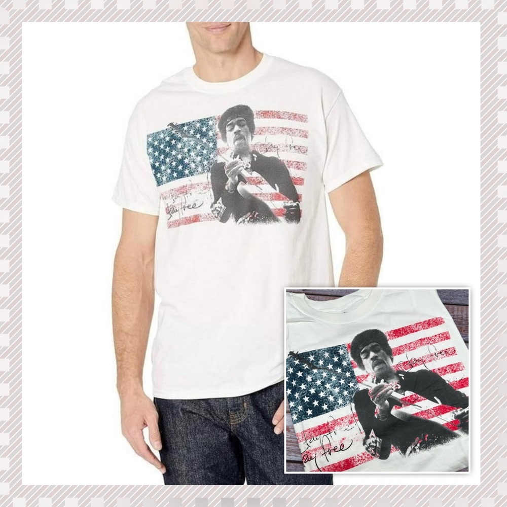 JIMMY HENDRIX Men’s Graphic Print Short Sleeve Cotton Tee NWT